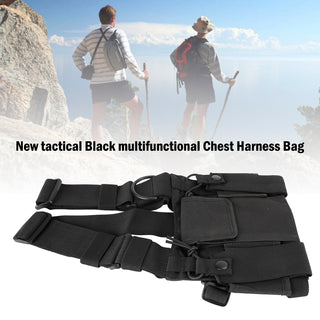 Universal Tactical Multifunctional Chest Harness Bag for Field Operations Radio