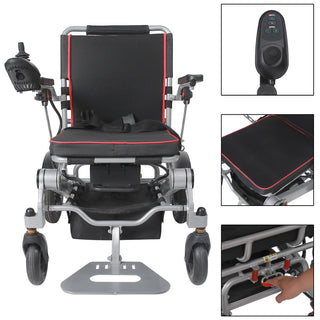 Airline-Approved Foldable Power Wheelchair for Seniors - Lightweight