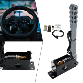 14Bit PC USB Sim Racing Handbrake with clamp for G25/G27/G29/T300/T500 For Asseto Silver