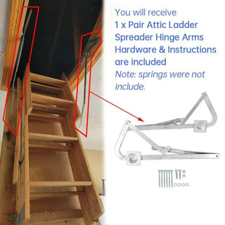 Attic Ladder Spreader Hinge Arms for 2010-Up 55-2 MFG Werner Mk 5 Wu2210 W2208 W2210 Pull Down Attic Stair Counter Balance Arms Hinge