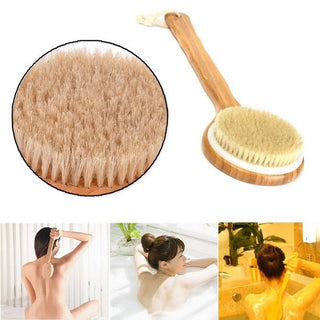 Back Scrubber Brush SPA Body Brush Natural Wooden Handle Brush