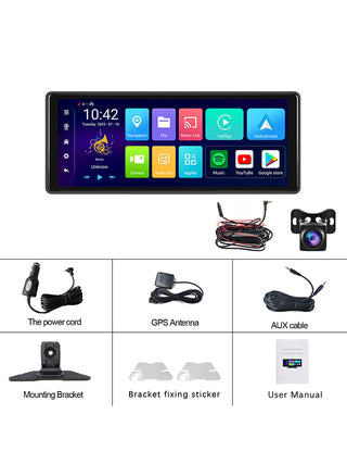 10.26" Bluetooth Car Navigation Carplay Wireless Car Radio Recorder AHD Camera