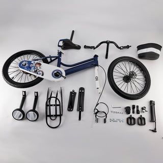 16" Kids Bike for Boys and Girls with auxiliary wheels & Rack Dark Blue