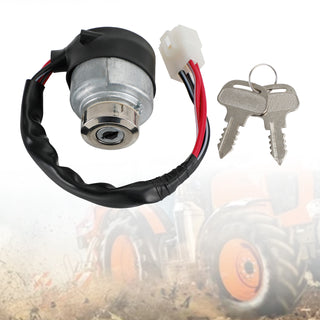 Ignition Switch W/2 Keys Fits 52200-41212 For Kubota M4900 M5700 M6800 M8200