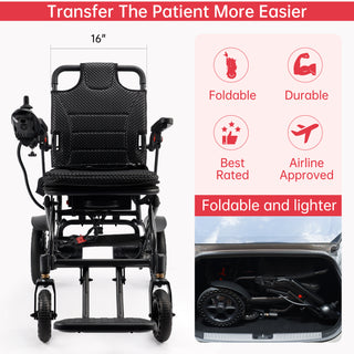 360W Electric Wheelchair – Lightweight Folding Power Chair for Adults & Seniors