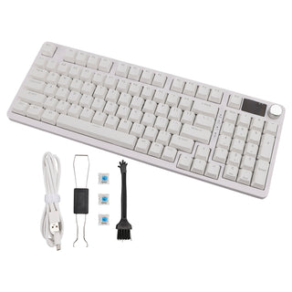 98-Key 2.4G Wireless Bluetooth Three-Mode Mechanical Keyboard RGB Hot-Swappable