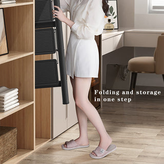 4-Step Folding Step Ladder, Aluminum - Wide Anti-Slip Treads, Lightweight & Compact