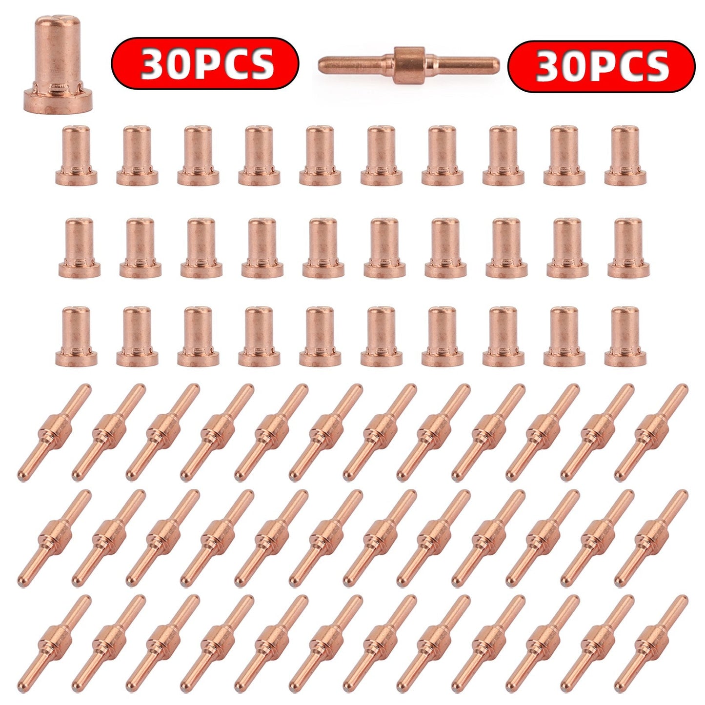 60pcs PT-31 LG-40 Plasma Cutter Cutting Torch Electrode&Nozzles Consumables Kit Generic