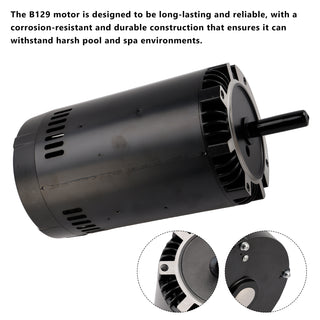 B129 Pool Pump Motor 1.5 HP 56J Frame Pool Motor 115/230 V