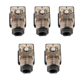 5Pcs Solenoid Valve Coil Plugtransparent Voltage Universal Accessories Dc 24V