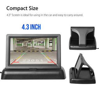 4.3" TFT LCD NTSC PAL Foldable 4.3inch Car Monitor Night Parking Assist