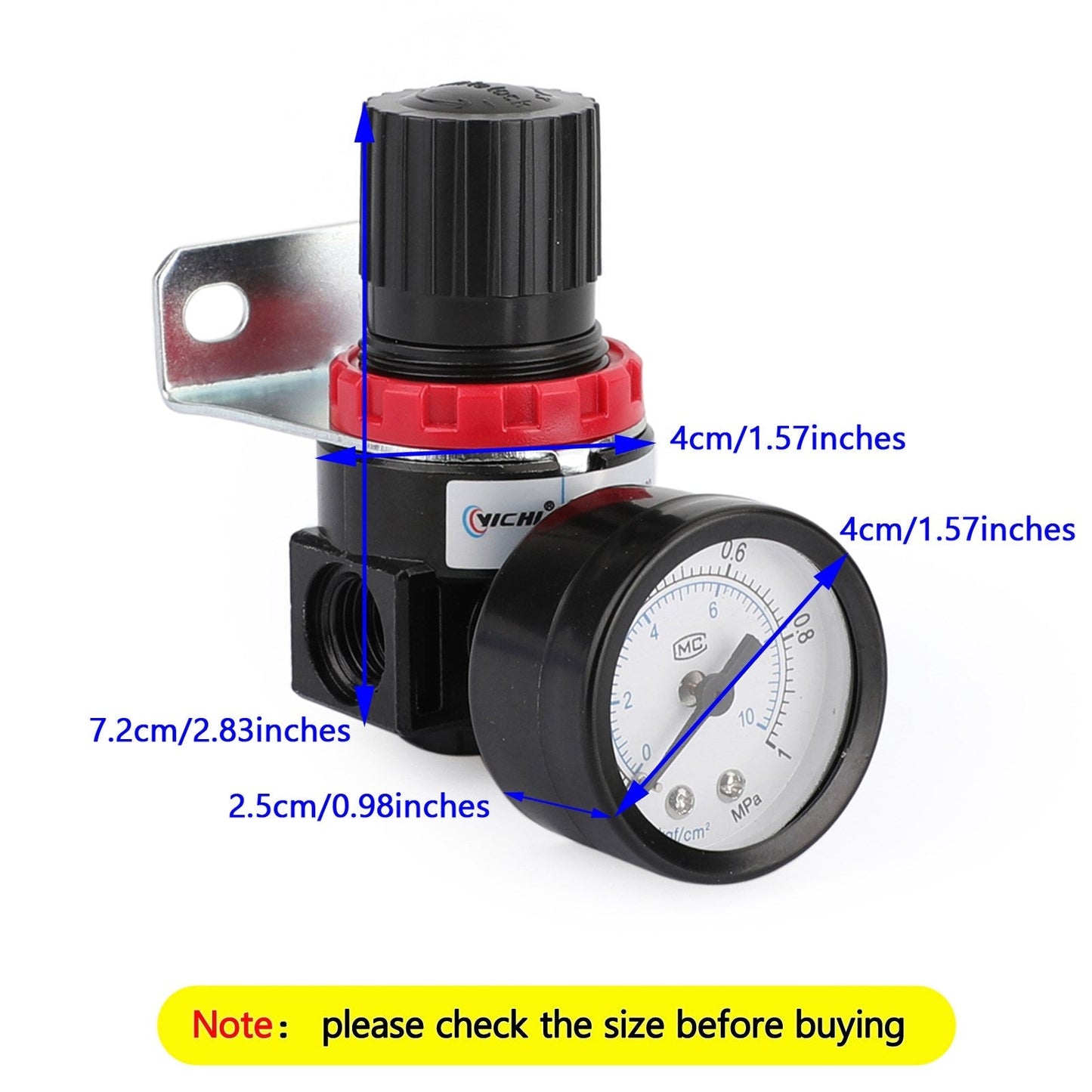 Air Control Compressor Pressure Gauge Relief Regulating Regulator Valve AR2000 Generic