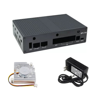Banana Pi R4 Dedicated Metal Shell Aluminum Alloy Protective Shell with Radiator