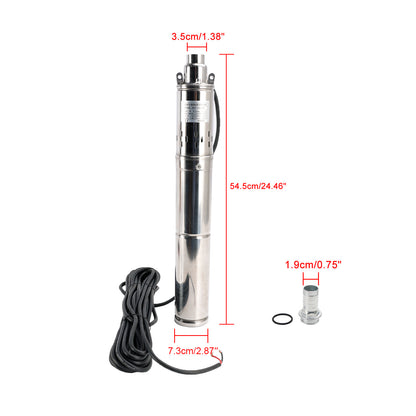 3" 48V 750W MPPT Screw Solar Bore Pump Submersible Deep Well Maximum Head 140M

3" 48V 750W Deep Well Solar Submersible Bore Hole Water Pump Built-in MPPT