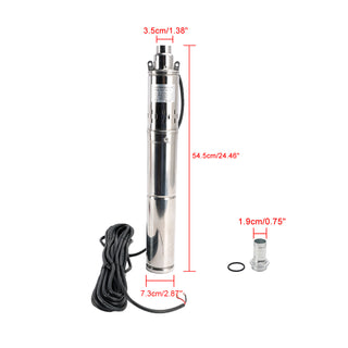 3" 48V 750W MPPT Solar Bore Pump Kit 48V 750W Screw Solar Bore Pump