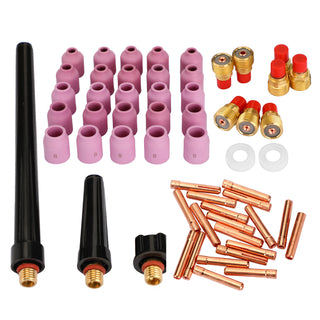 58Pcs Tig Welding Torch Stubby Gas Lens Consumables Cup Kit For Wp-9/20/25