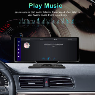 10.26"Portable Bluetooth Car Navigation Carplay HD Large Touch Screen AHD Camera
