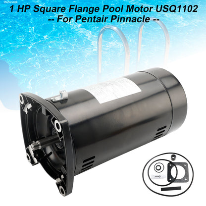 1HP 115/230V Pool Motor 3450RPM 48Y Frame Square Flange Pool Pump Motor USQ1102