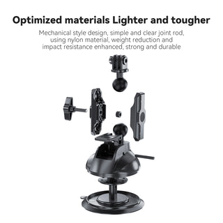 Suction Cup Bracket Strong Suction 360° adjustable For Dji Gopro13/Insta 360 Go3