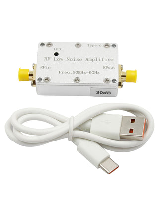 50m-6GHz Radio Frequency Amplifier 30dB High-Gain Front LNA Low Noise Signal
