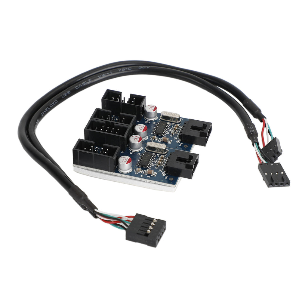 9 Pin USB Header Male 1 to 4 Female Motherboard Extension Connector Ex ...