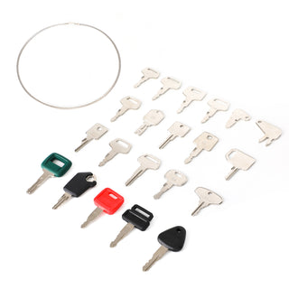 21 Ignition Key Set Heavy Construction Equipment For Case Jd Komatsu Volvo Laser