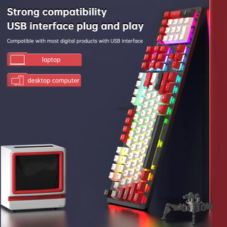 104Key Wired Mechanical Linear Switch Gaming Keyboard Hot-Swappable Customizable