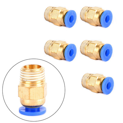 10x Pneumatic 1/4" Tube X 1/8" NPT Male Connector Push In To Air Connect Fitting Generic