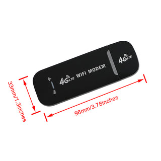 Unlocked 4G LTE Modem Wireless Router USB Dongle Mobile Broadband WIFI Black