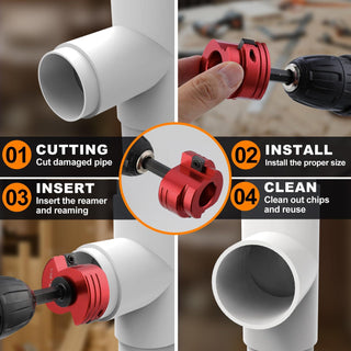 PPR Pipe Fitting Reamer Kit – 1/2" Drill Compatible with 4/6/9 Pieces