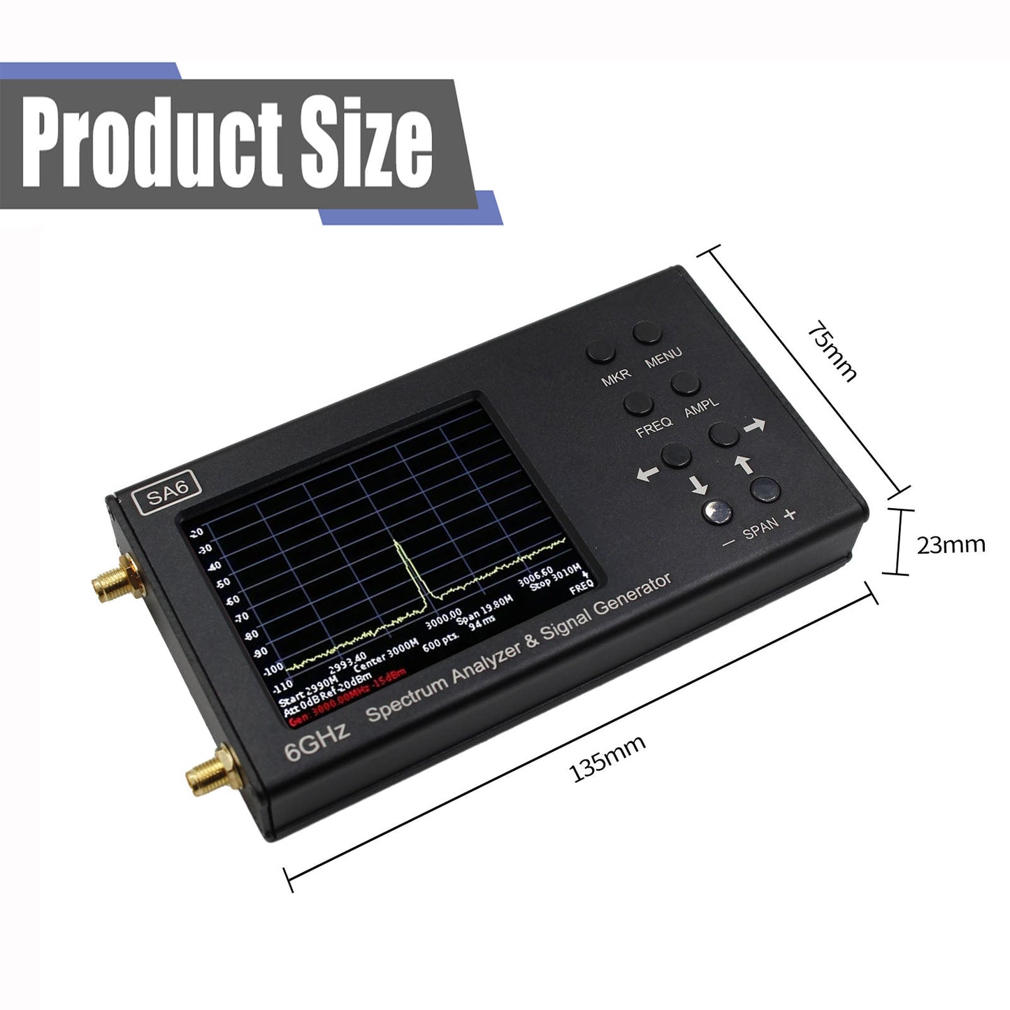 Spectrum Analyzer Signal Generator Wi-Fi 2G 4G LTE CDMA GSM GPRS SA6 6GHz Generic