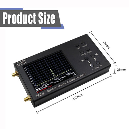 Spectrum Analyzer Signal Generator Wi-Fi 2G 4G LTE CDMA GSM GPRS SA6 6GHz Generic