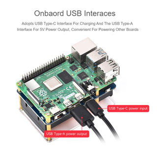 5V UPS HAT (D) Starter Kit For RPI Raspberry Pi Uninterruptible Power Supply