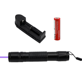 Tactical 5mw 405nm Blue Purple 18650 Laser Pointer Pen Visible Beam Light Lazer