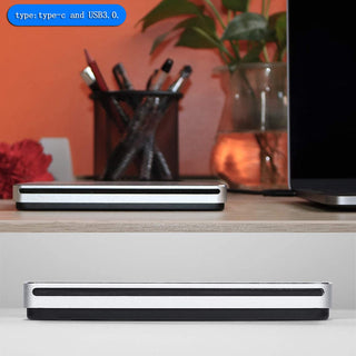 External DVD Drive Type-C USB 3.0 Player Slot-in Burner Writer for Laptop PC Mac