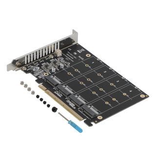 PCI-E 4 Disk Expansion Card M.2 NVME X16 Adapter Expension Card 2230 2242 2260