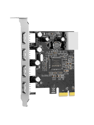 HUB PCIE to USB2.0 Expansion Card Moschip Desktop Adapter Card 4PIN Power Supply