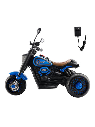 3Wheel 6V Kid Ride On Motorcycle Electric Toy With Colorful Light And Music Blue