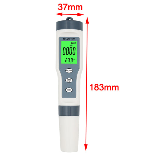 3 In 1 Digital PH TDS TEMP Waterproof Water Quality Meter Tester Test Pen Tool