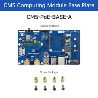Raspberry Pi CM5 PoE Expansion Board Computing Module Baseboard Support M.2 NVMe