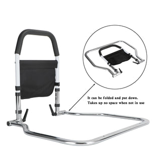 Foldable Bed Rail Safety Assist Handle Hand Guard Grab Bar Elderly Handicap load 200kg
