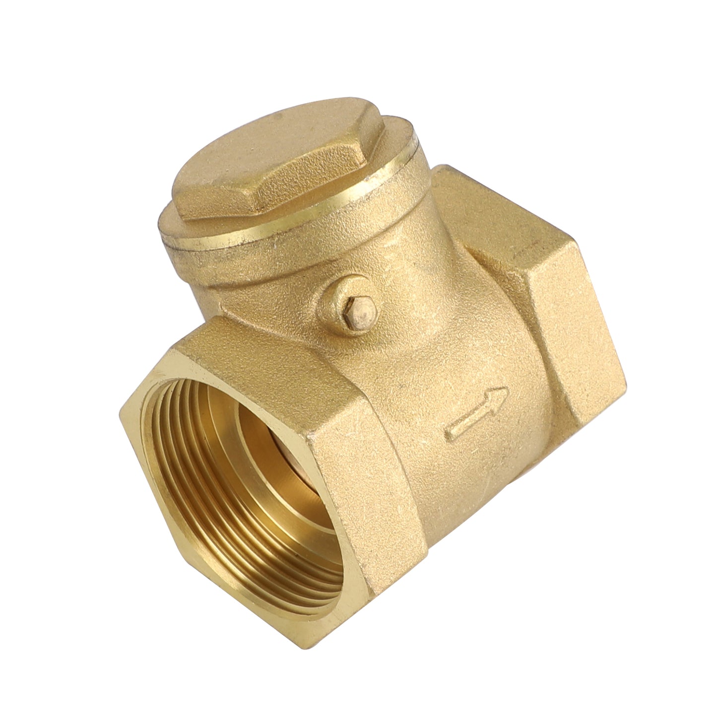 1-1/2" Female Thread Brass Horizontal DN15 One-Way Non-Return Swing Check Valve