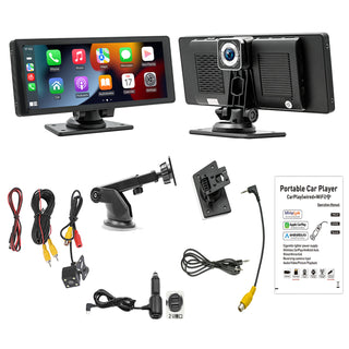 10.26" Wireless Carplay Bluetooth Car MP5 Player HD Large Screen Recorder Camera