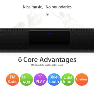 Wireless Surround Sound Bar 4 Speaker System BT Subwoofer TV Home Theater Remote