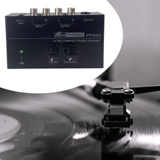 PP500 Phono Preamp Preamplifier Low Noise Sensitive 12V for LP Vinyl Turntable