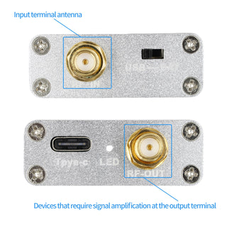 Full Band Low Noise Amplifier 20dB High Gain Power Preamplifier HT004 100K-6GHz
