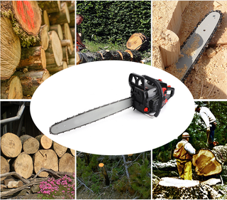 22" Gasoline Chainsaw – 62 Cc, 2.5 KW- Powered Engine 2 Cycle Sawing Cutting Pruning and Trimming Wood