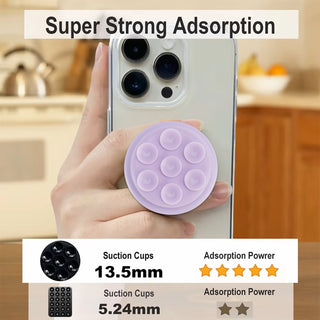 Phone Grip for Magnetic Phone Holder Silicone Suck-Up Mount Suction Cup Stand