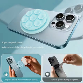 Phone Grip for Magnetic Phone Holder Silicone Suck-Up Mount Suction Cup Stand