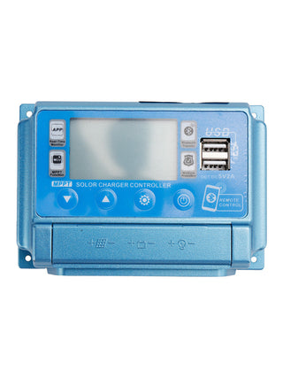 40A MPPT Solar Charge Controller with Bluetooth & APP – Fits 12V-60V LiFePO4, AGM, Gel, Lead Acid Batteries (Blue)